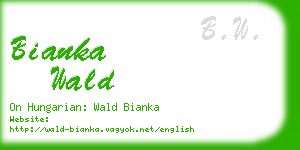 bianka wald business card